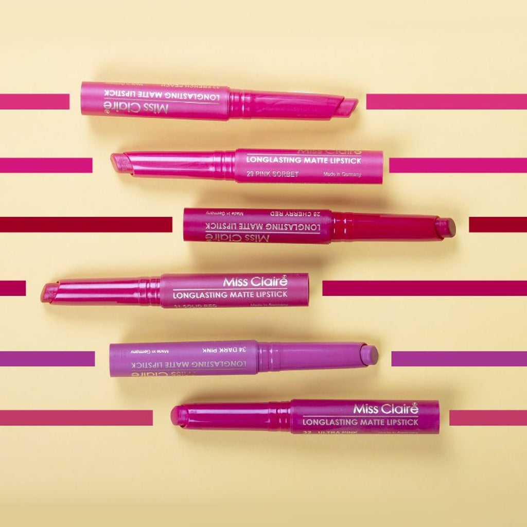 Miss Claire Long Lasting Matte Lipstick - 31 Solid Red