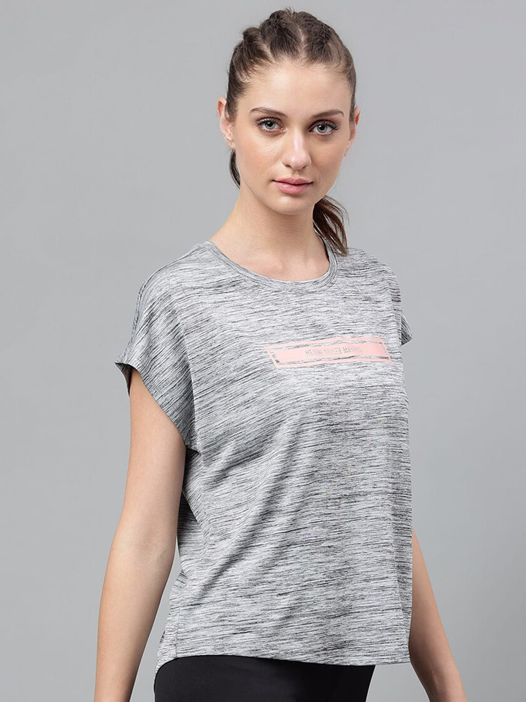 MKH Typography Printed Extended Sleeves Dri-FIT Relaxed Fit Sports T-shirt