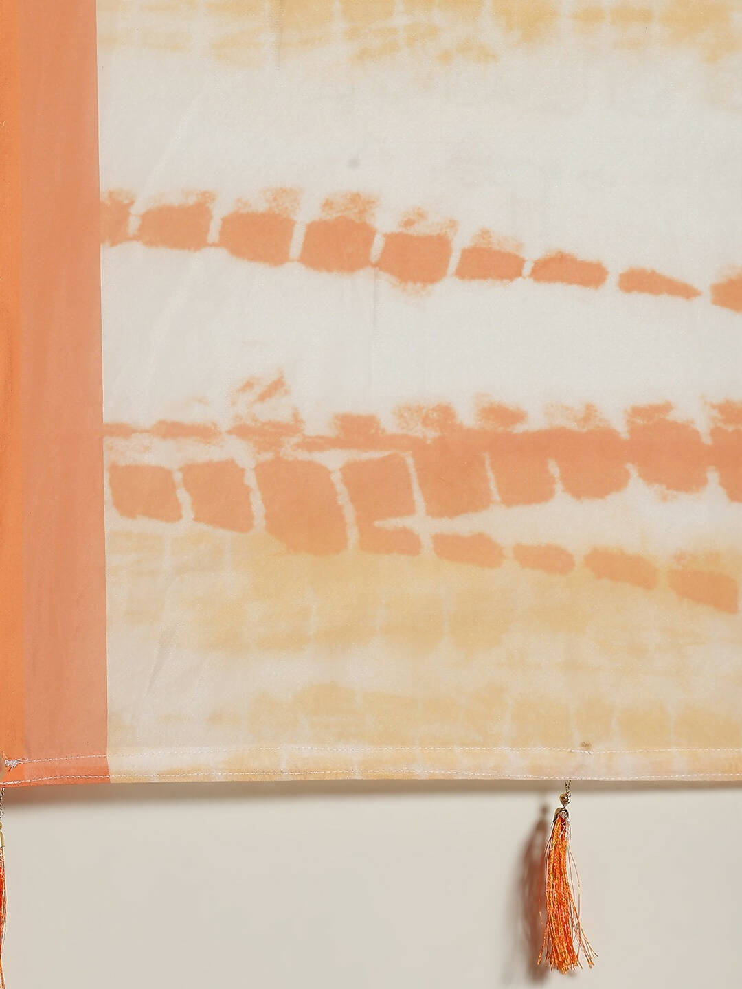 Orange Organza Printed Saree With Blouse Piece - Nivaa