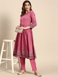 All About You Women Floral Printed Regular Kurta with Trouser