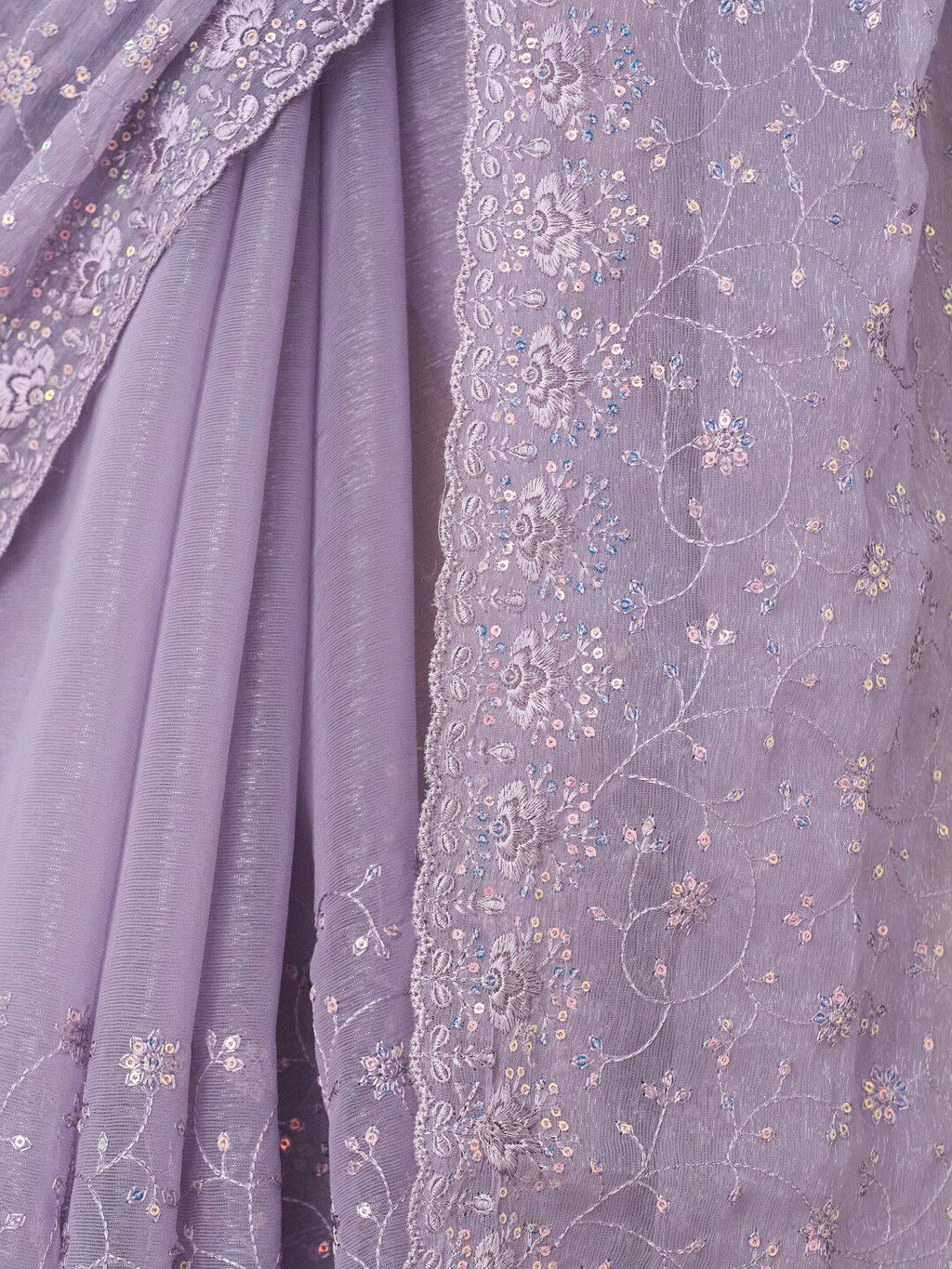 kasee Embroidered Floral Sequinned Saree