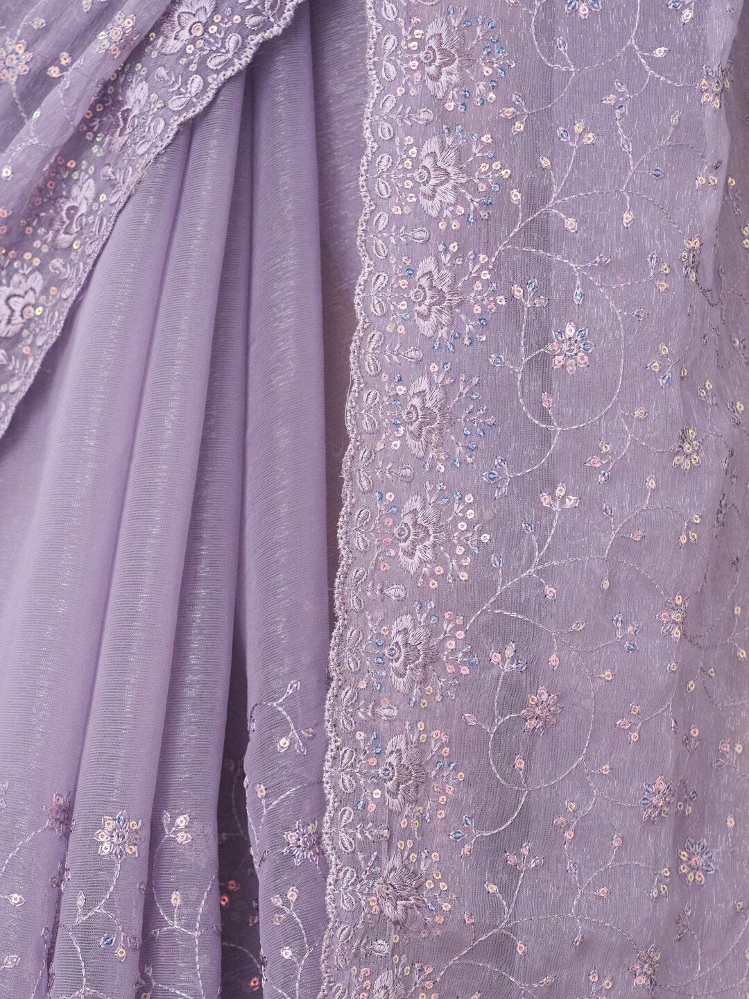 kasee Embroidered Floral Sequinned Saree
