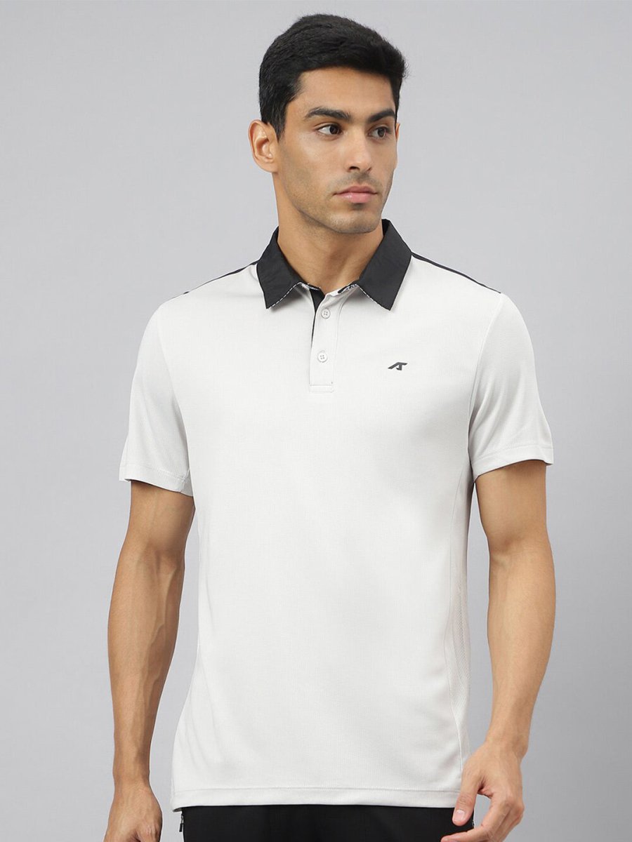 Alcis Men Train-Tech Anti-Static Slim-Fit Training Polo T-Shirt