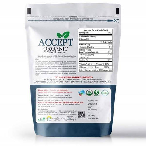 Accept Organic Cumin Seeds