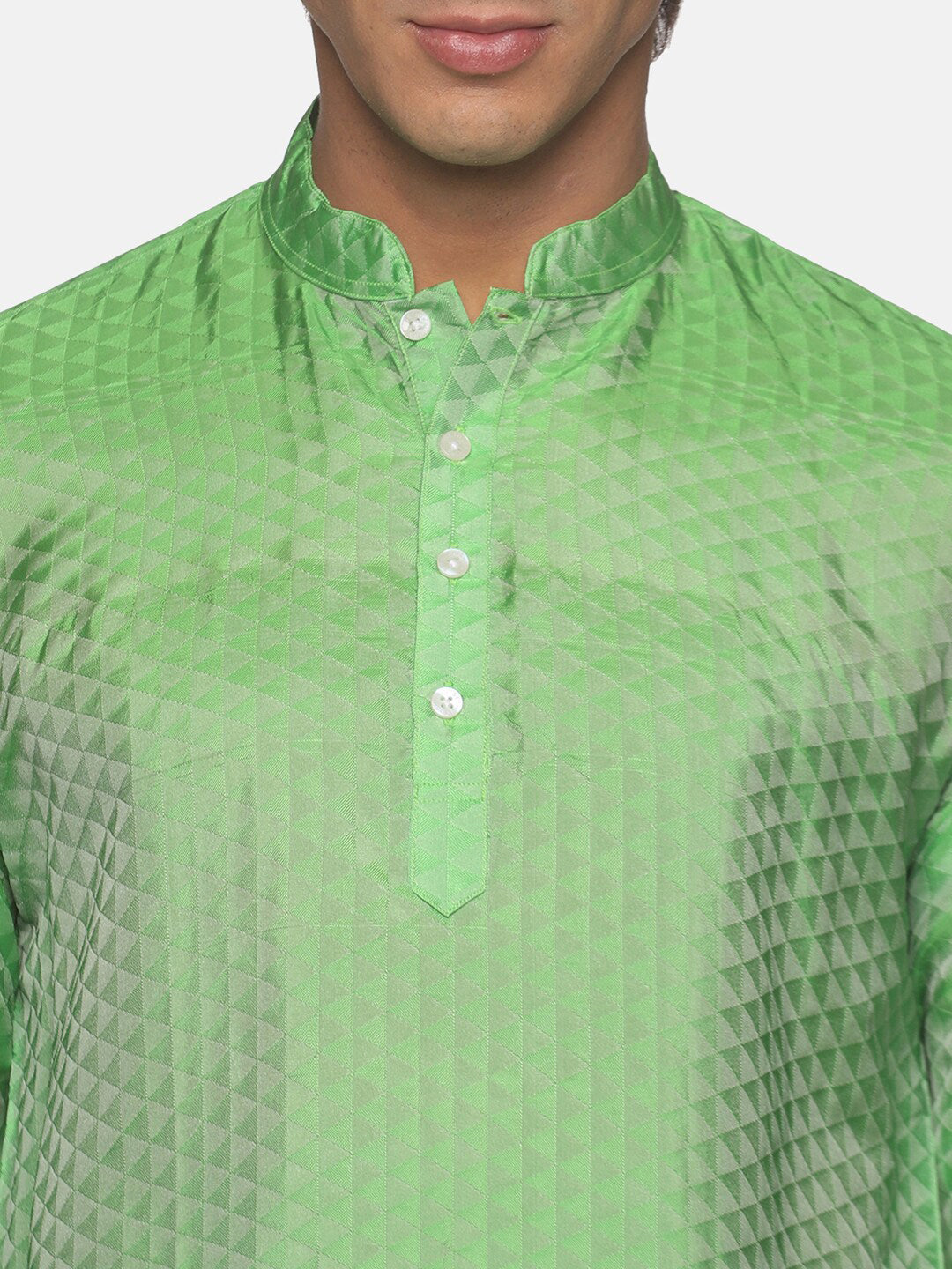 Sethukrishna Green Kurta with Pyjamas For Men