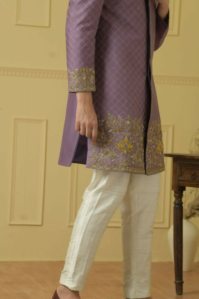 Majestic Purple Marvel Sherwani by Hilo Design