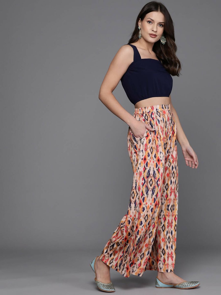 Ahalyaa Women Printed Ethnic Co-Ords - Blue Color