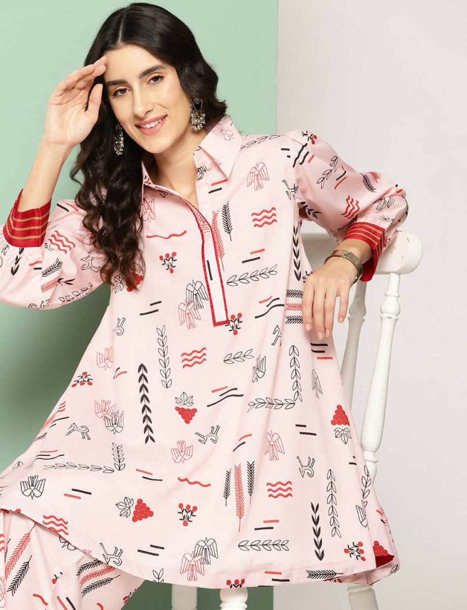 Ahalyaa Women's Traditional Wear Co-ods - Peach