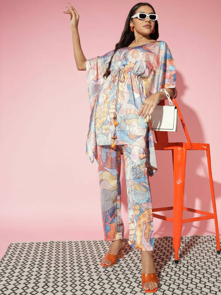 Myshka Multi Printed Women Bling & Sparkly Co-Ords