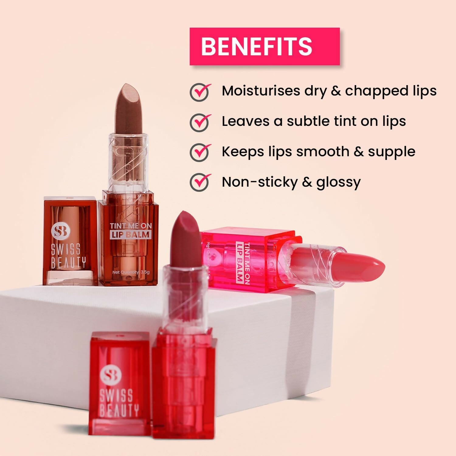 Swiss Beauty Tint Me On Lip Balm - Mauve Muffin