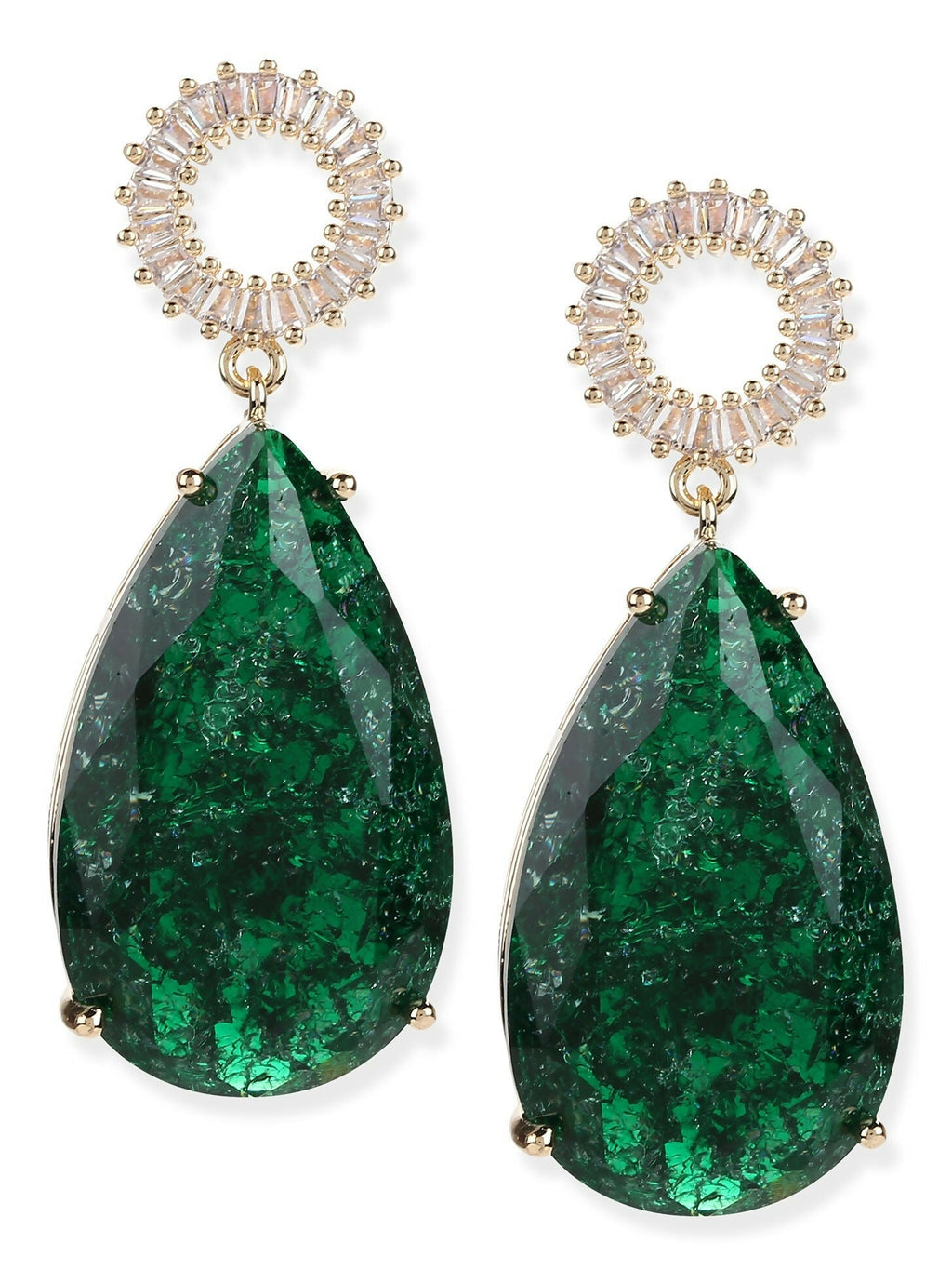 Green Druzy Quartz Earrings- Ruby Raang