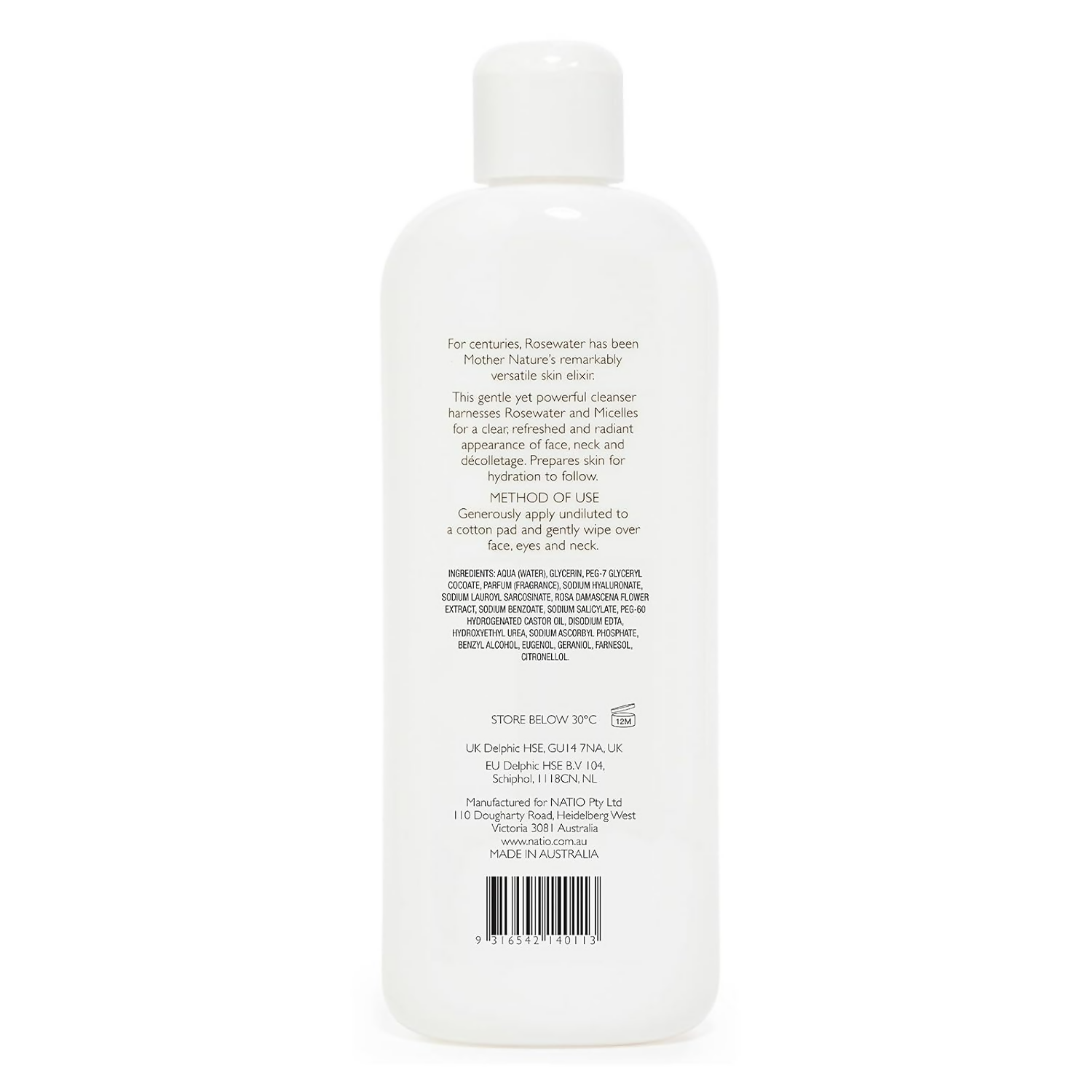 Natio Rosewater Micellar Cleansing Water