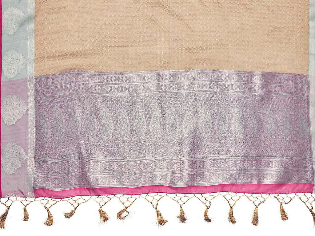 Mimosa Women's Banarasi Art Silk Brown Saree