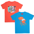 Chilins Round Neck Printed Super Combed Cotton T-shirt(Pack of 2)