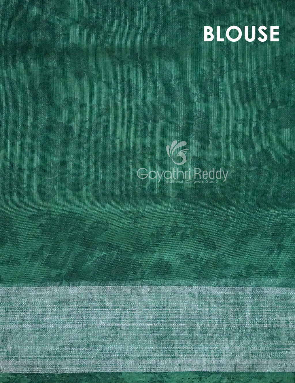 Shades of Apple Green with Floral Design Semi Chanderi Saree By Gayathri Reddy Designer Studio