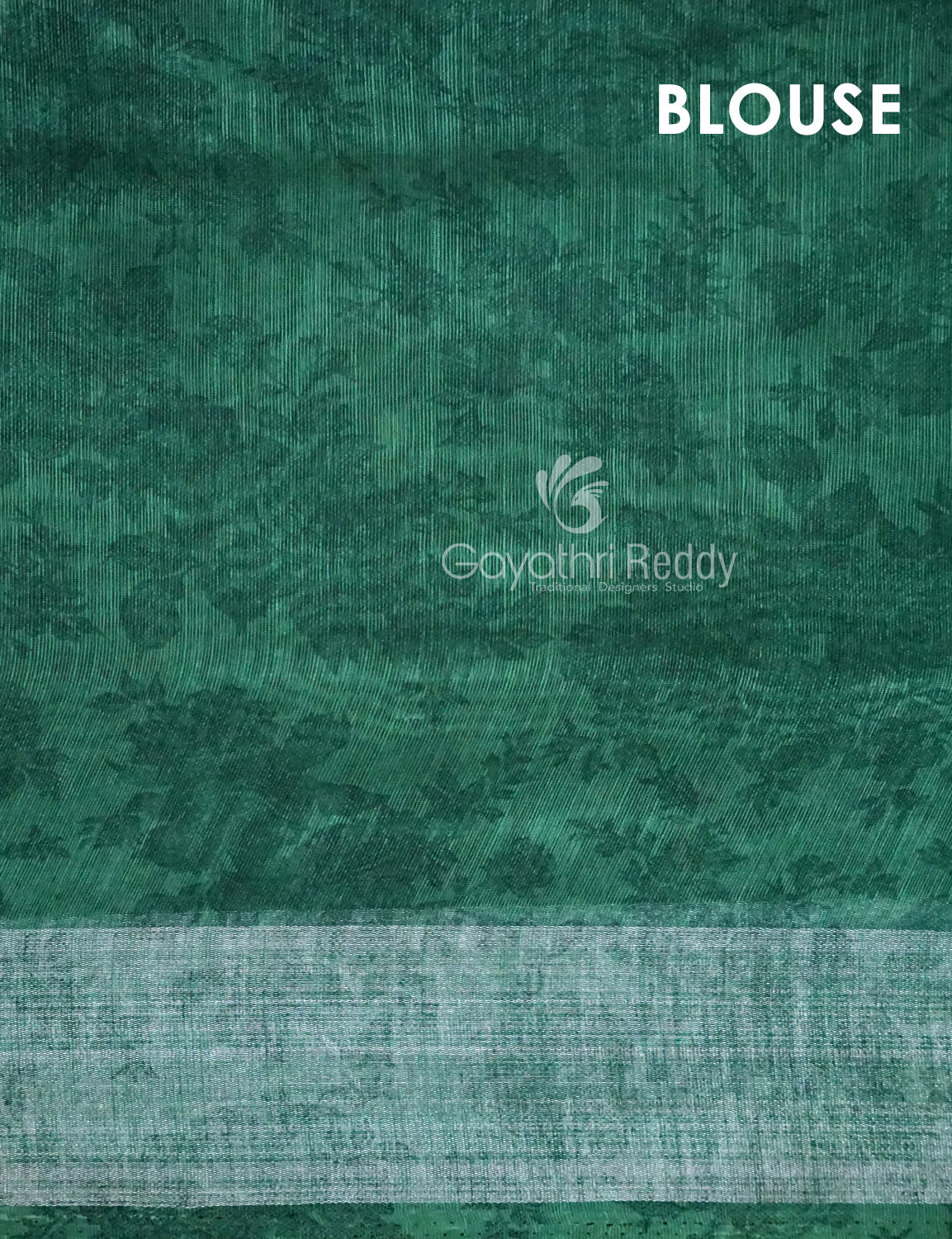 Shades of Apple Green with Floral Design Semi Chanderi Saree By Gayathri Reddy Designer Studio