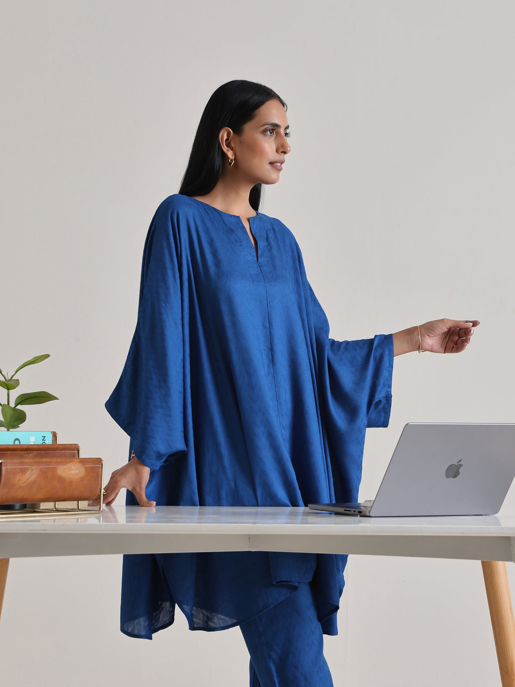 trueBrowns Ink Blue Oversized Round Co-Ord Set