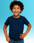 Chilins Kids Round Neck T-Shirt Half Sleeves 100% Cotton Plain Solid Color Tshirt
