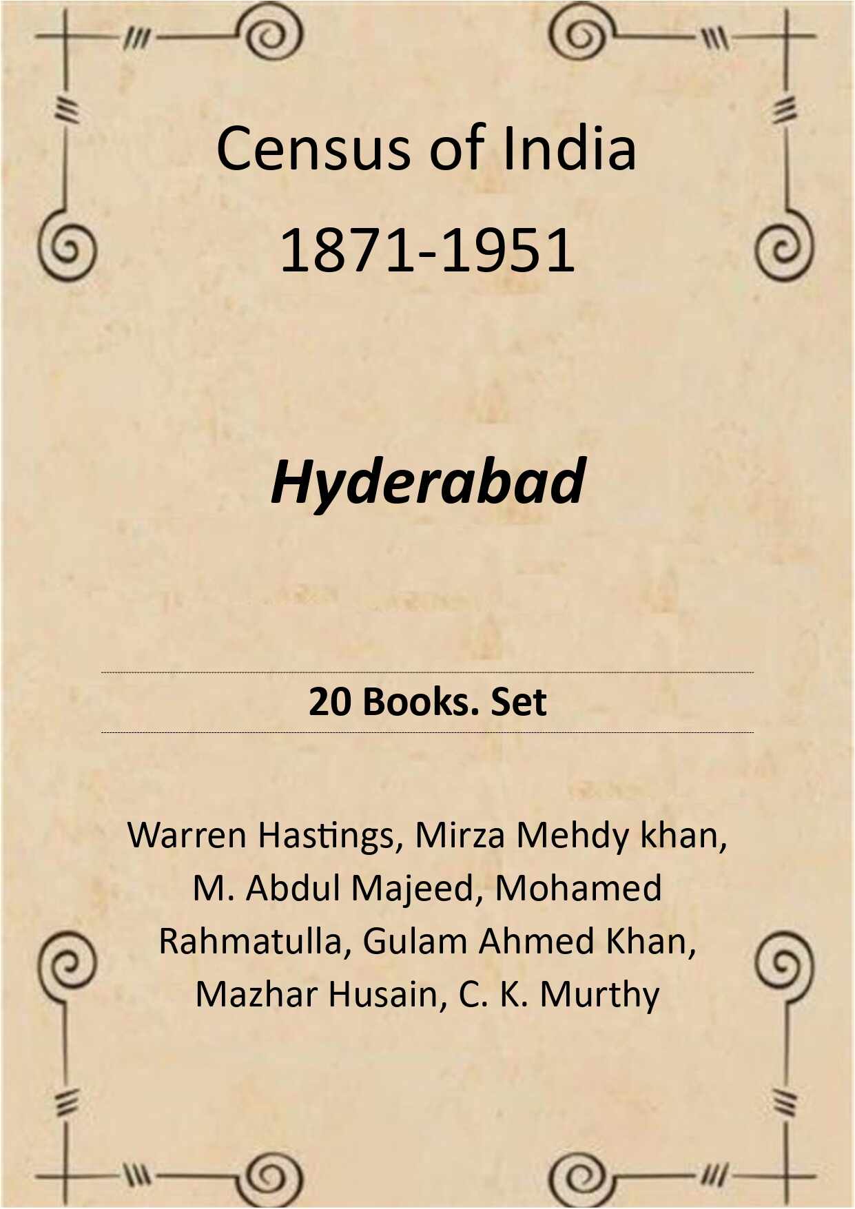 Census of India 1871-1951: Hyderabad - Gyan Books