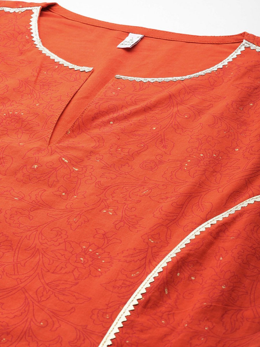 Ahalyaa Women's Traditional Wear Co-ods - Orange