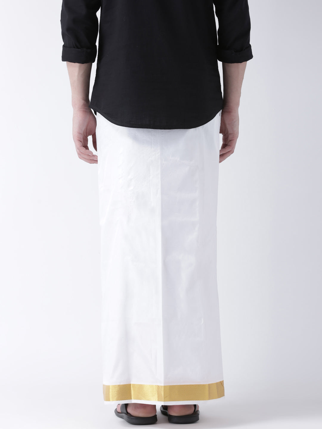 Sethukrishna Men Double Layer Readymade Dhoti With Pocket