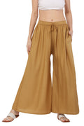 PAVONINE Beige Color Rayon Fabric Jumbo Sharara For Women