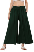 PAVONINE Bottle Green Color Rayon Fabric Jumbo Sharara For Women