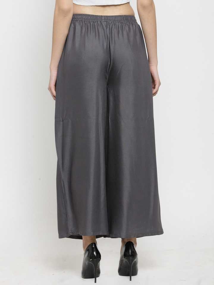 PAVONINE Grey Color Rayon Fabric Jumbo Sharara For Women