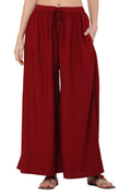 PAVONINE Maroon Color Rayon Fabric Jumbo Sharara For Women