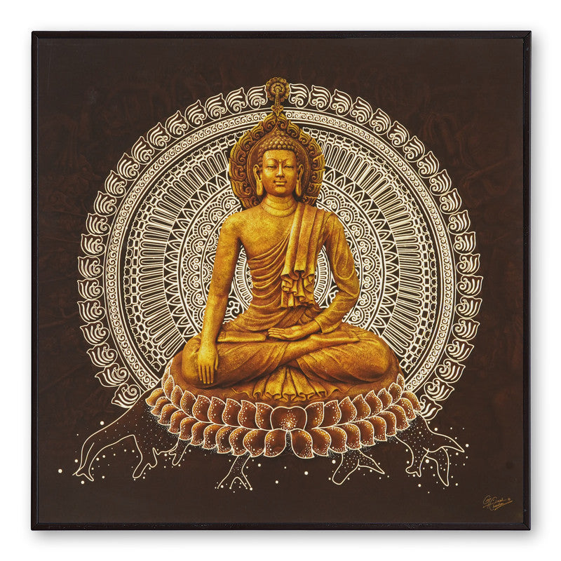 Tehzeeb Creations Golden Embossed Wall Painting