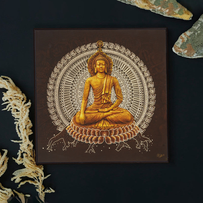 Tehzeeb Creations Golden Embossed Wall Painting