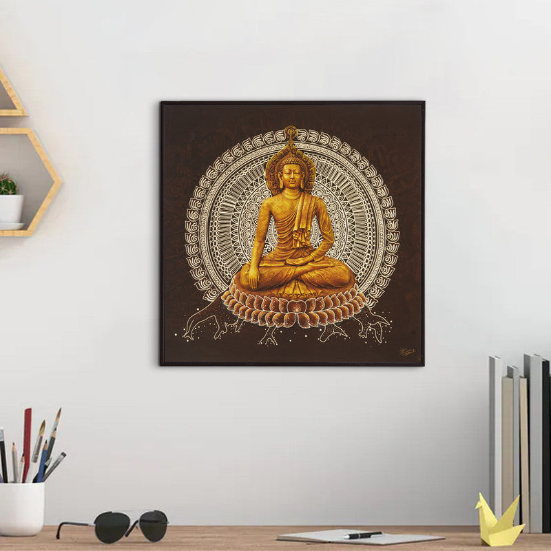 Tehzeeb Creations Golden Embossed Wall Painting