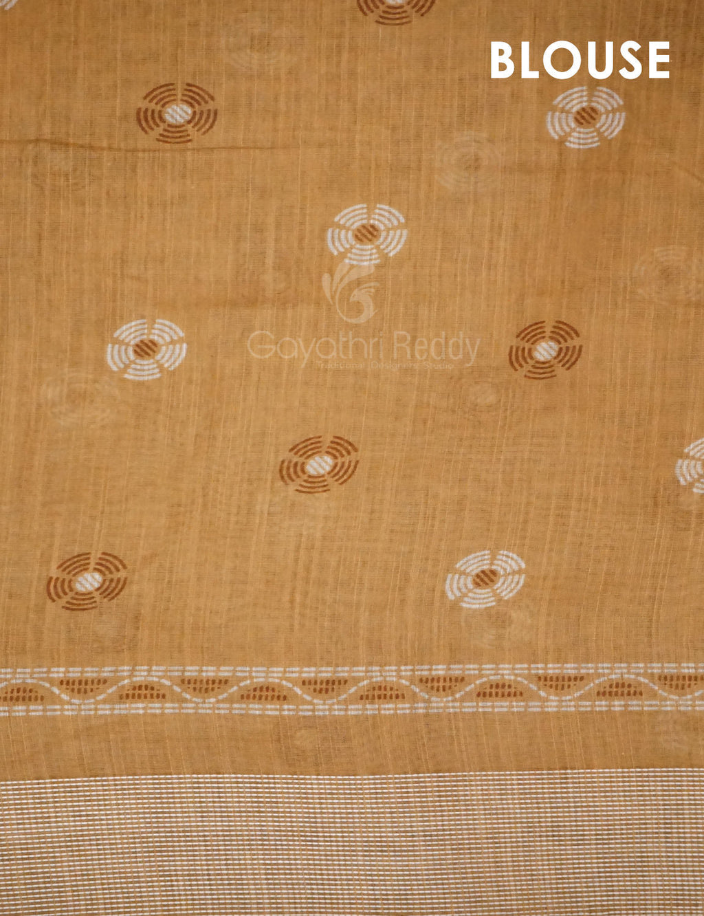 Shades of Light Mustard Colour Floral Print Semi Chanderi Saree By Gayathri Reddy Designer Studio