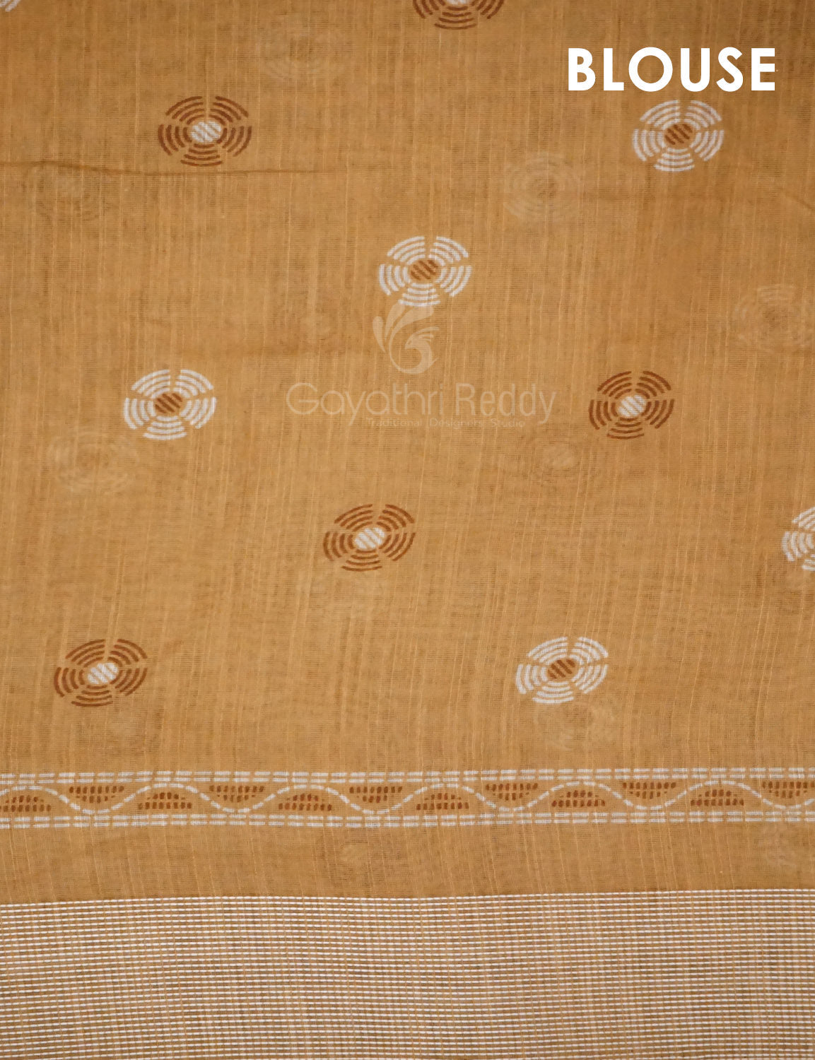 Shades of Light Mustard Colour Floral Print Semi Chanderi Saree By Gayathri Reddy Designer Studio