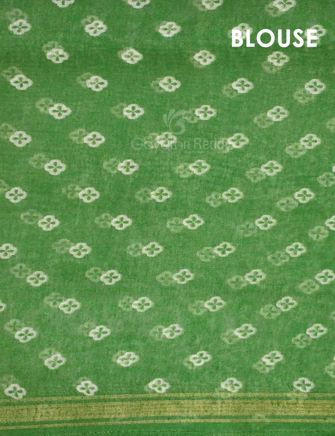 Shades of Parrot Green Colour Floral Design Semi Chanderi Saree By Gayathri Reddy Designer Studio