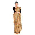 Exclusive Collection 100% Pure Cotton Biege Tant Saree With Hand Weaving Work