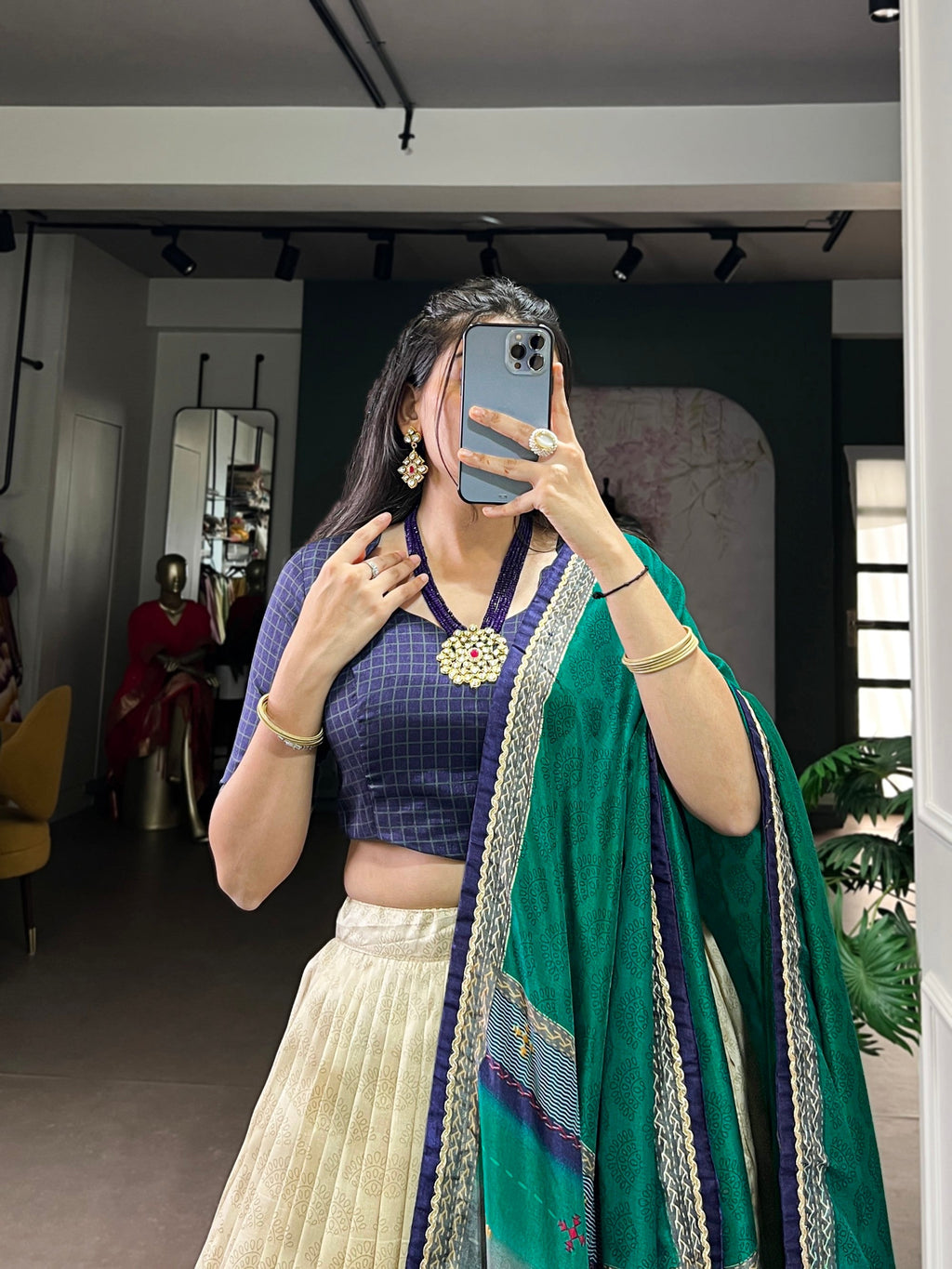 Lorenvalley Fashion Multicolor Tasar Silk Tie and Dye Print with Lace Touch Up Lehenga Choli with Dupatta