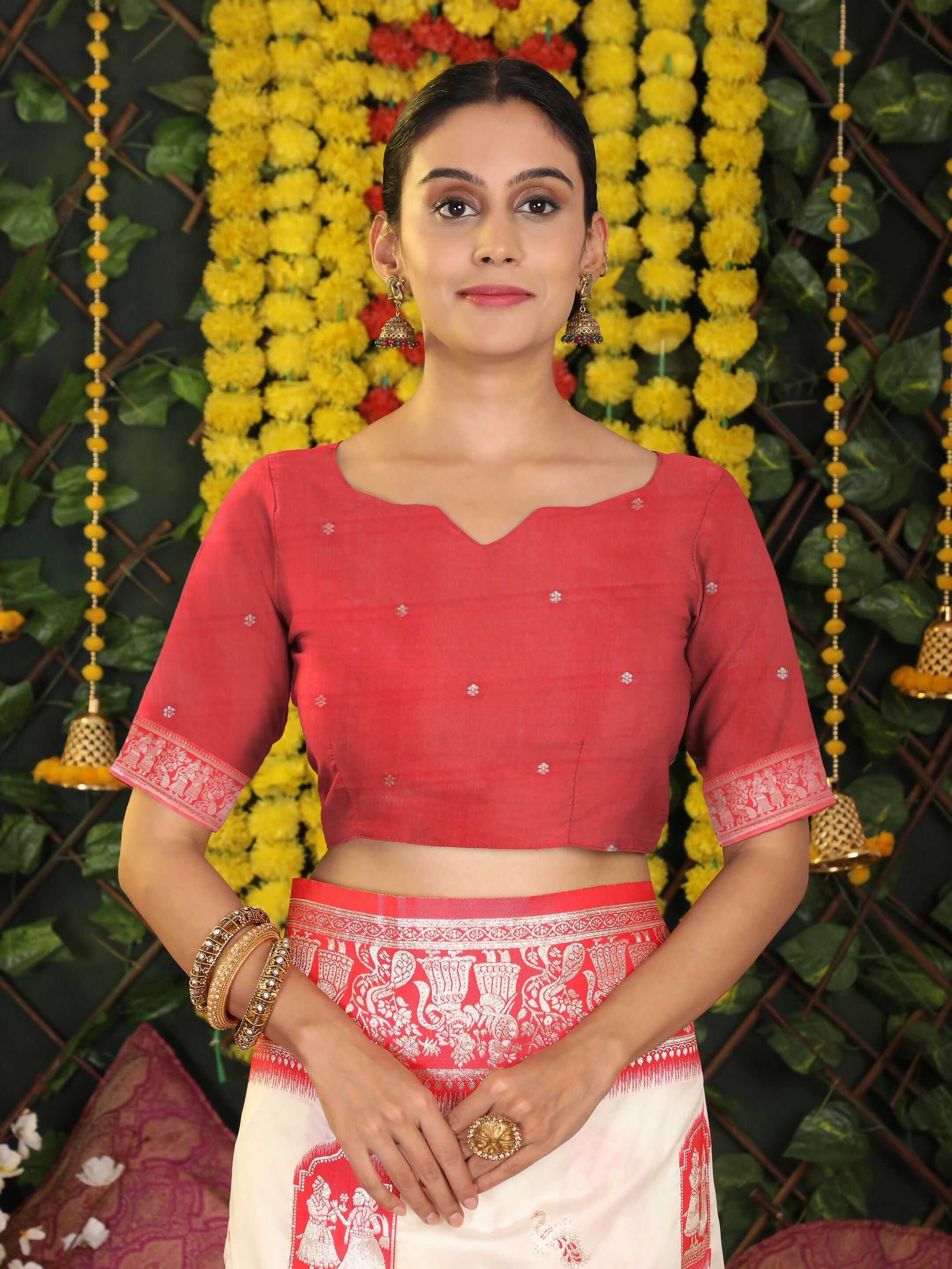 Shree Shyam Fashion Silk White Saree