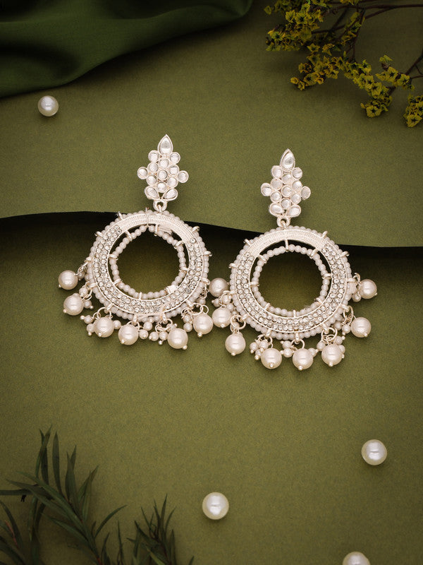 Tehzeeb Creations Gold Drop & Danglers Earring For Women & Girls Diamond, Pearl Brass Drops & Danglers