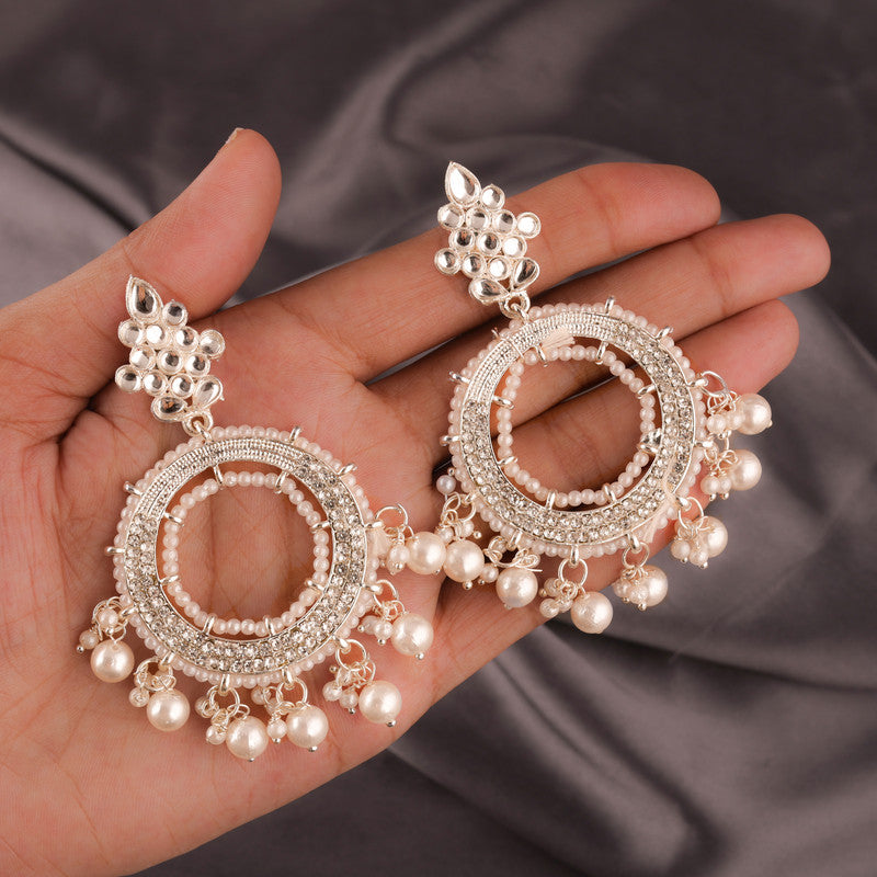 Tehzeeb Creations Gold Drop & Danglers Earring For Women & Girls Diamond, Pearl Brass Drops & Danglers