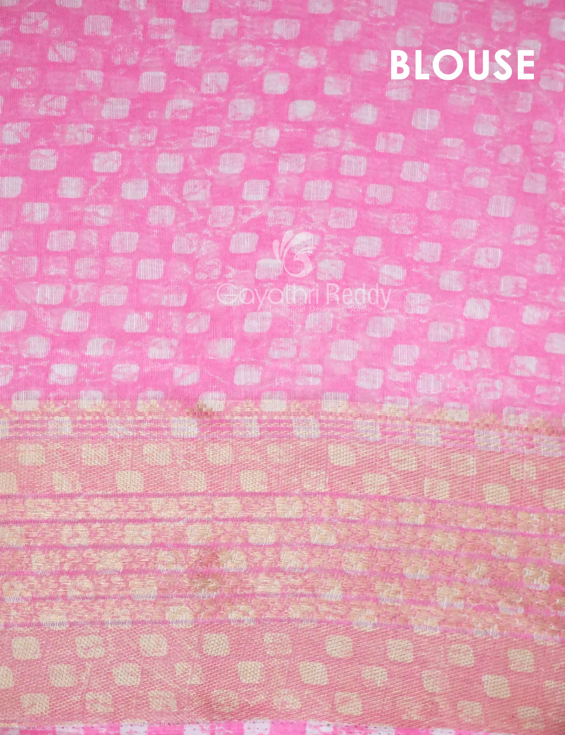 Shades of Baby Pink with Floral Design Semi Chanderi Saree By Gayathri Reddy Designer Studio
