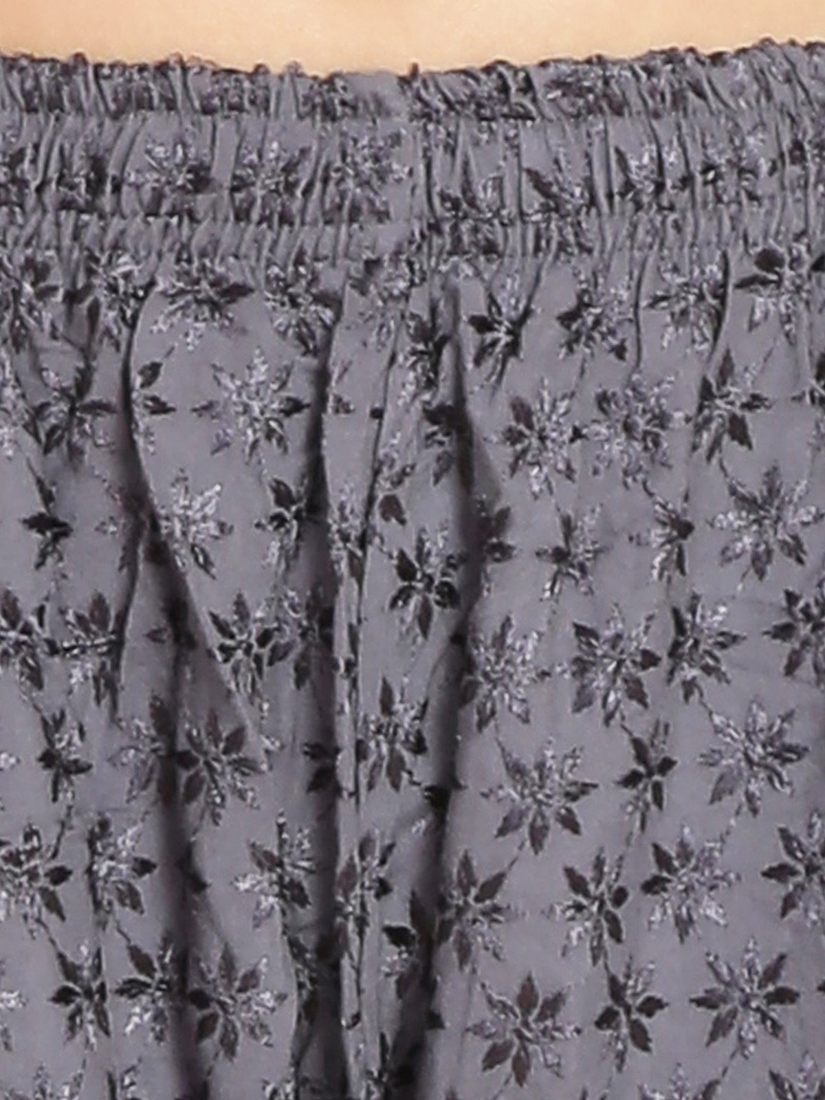 PAVONINE Grey Color Full Chikankari Rayon Fabric Sharara For Women