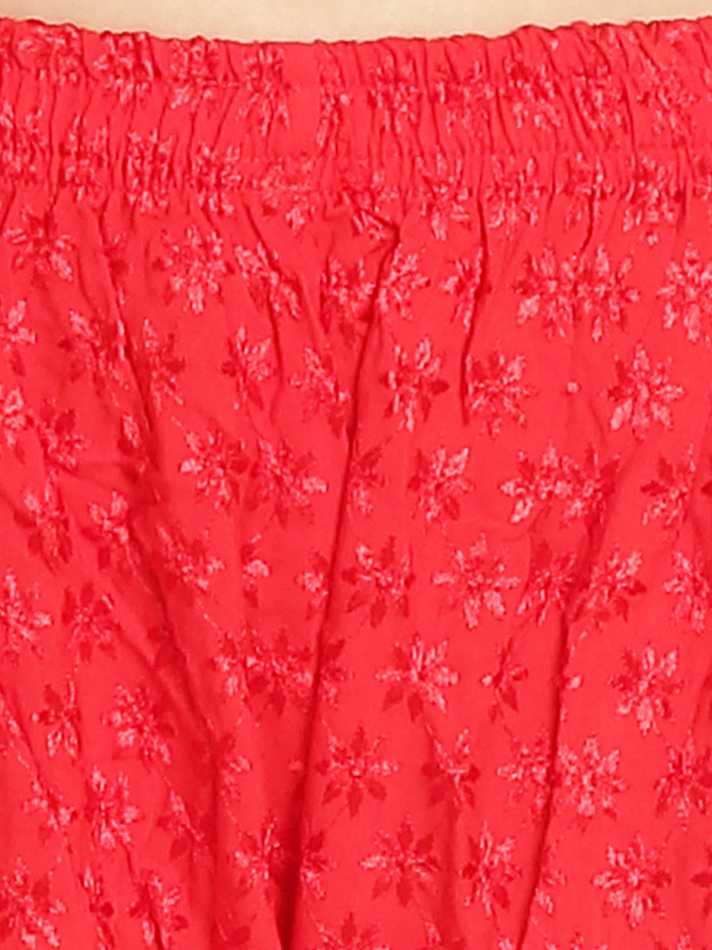 PAVONINE Red Color Full Chikankari Rayon Fabric Sharara For Women