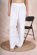Rangreza Ethnic Rayon Palazzo White