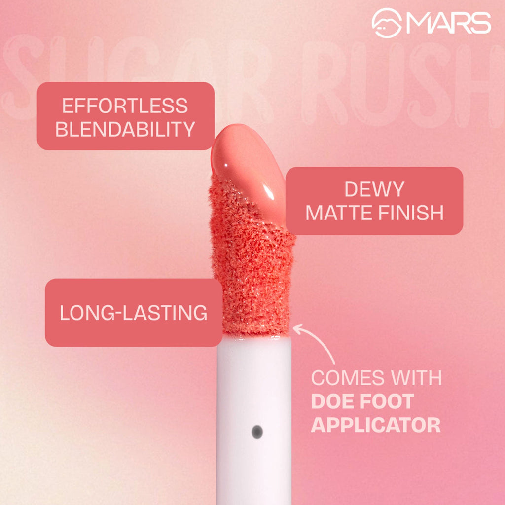 MARS Cosmetics Sugar Rush Liquid Blush - 04-Rose Slush