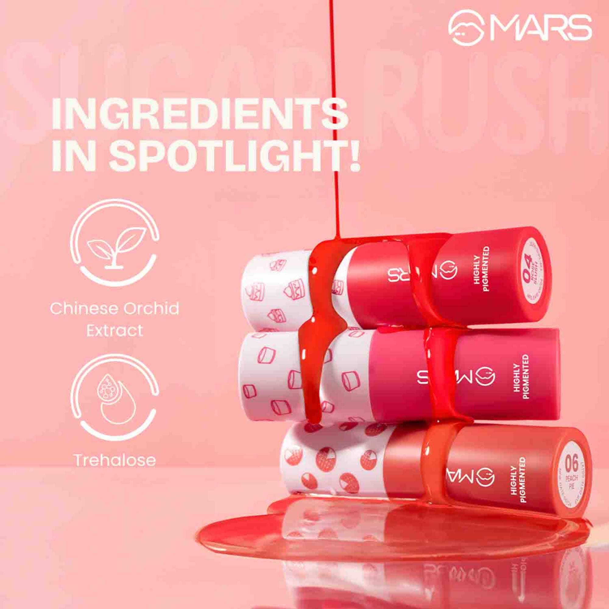 MARS Cosmetics Sugar Rush Liquid Blush - 04-Rose Slush