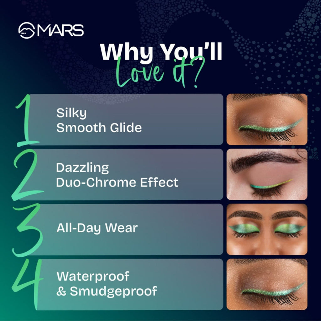 MARS Cosmetics Northern Lights In A Pencil Eyeliner - 01-Swedish Aurora