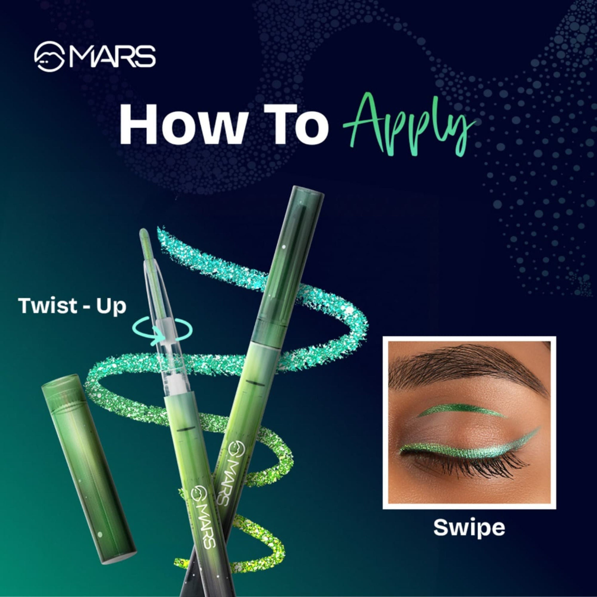 MARS Cosmetics Northern Lights In A Pencil Eyeliner - 03-Tundra Teal