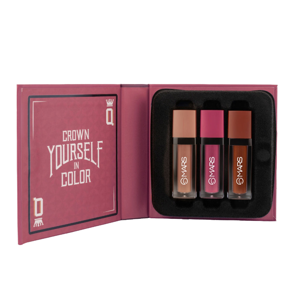 MARS Cosmetics Queen Of Mattes Reds & Maroons Liquid Lipsticks - All Rounder