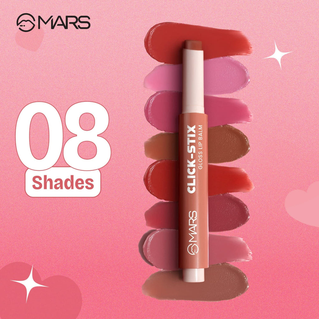 MARS Cosmetics Click Stix Gloss Lip Balm - 04-cherry Glaze